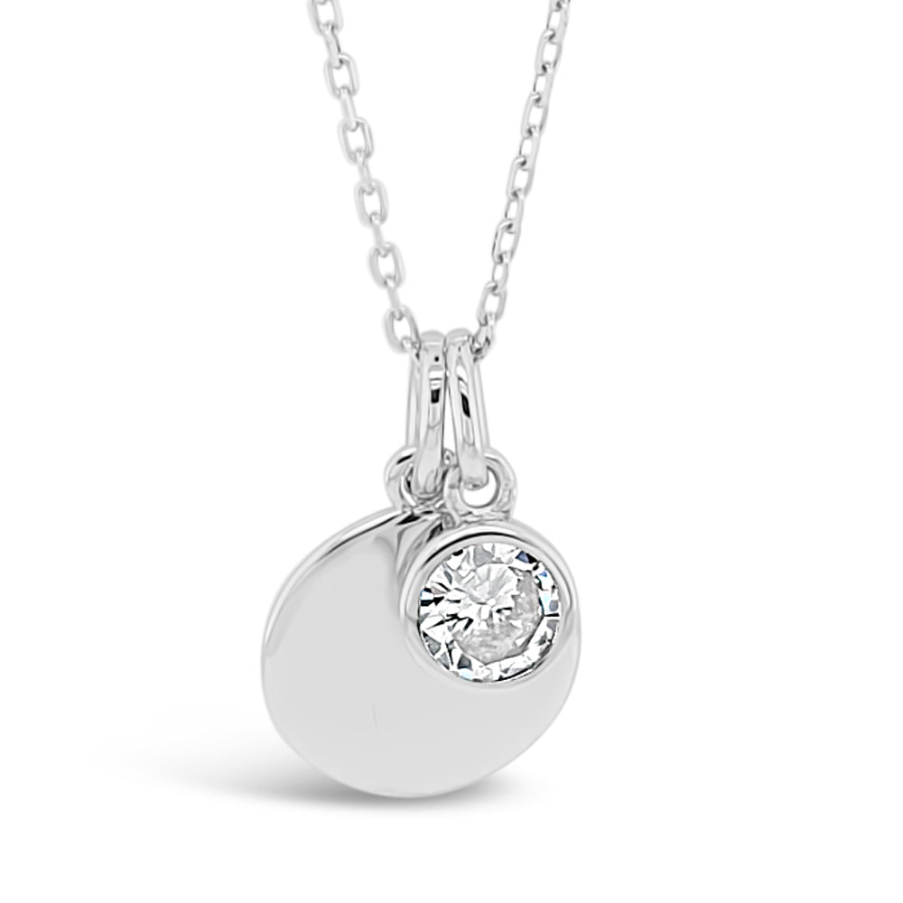 April Birthstone Sterling Silver Pendant - Eva Victoria Ireland